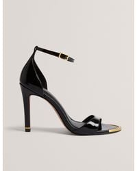 Ted Baker - Helliy Patent Leather Stiletto Heel Sandals - Lyst