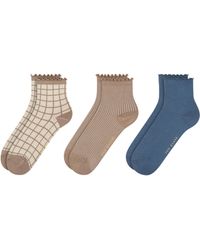 Ted Baker - 3 Pack Mixed Ruffled Ankle Socks - Lyst