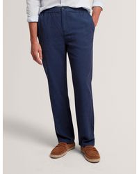 Ted Baker - Culverr Relaxed Linen Blend Elasticated Trousers - Lyst