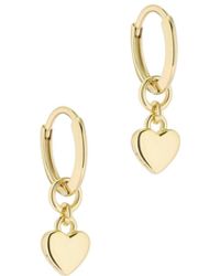 Ted Baker - Mini Heart Pendant Hoop Earrings - Lyst