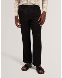 Ted Baker - Hither Straight Leg Lyocell Twill Trousers - Lyst