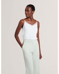 Ted Baker - Lulea Chiffon Detail V-Neck Strappy Cami Top - Lyst
