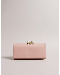 Ted Baker - Rosyela Large Bobble Clasp Leather Bifold Purse - Lyst