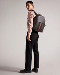Ted Baker - Striped Pu Backpack - Lyst