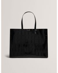 Ted Baker - Vivvien Patent Croc Effect Wide Icon Tote Bag - Lyst