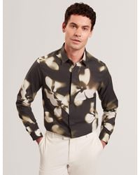Ted Baker - Wrenin Photographic Floral Print Long Sleeve Shirt - Lyst