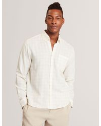 Ted Baker - Andrey Relaxed Marl Check Long Sleeve Shirt - Lyst