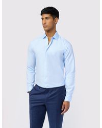 Ted Baker - Hart Diamond Texture Stretch Cotton Slim Shirt - Lyst