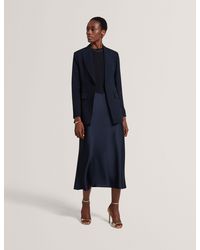 Ted Baker - Aranja Wool Blend Twill Tailored Fitted Blazer - Lyst