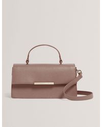 Ted Baker - Rennye Bar Detail Wide Leather Crossbody Bag - Lyst