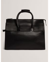 Ted Baker - Bakers Bark Grained Leather Weekend Travel Bag - Lyst