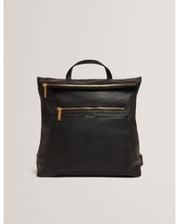 Ted Baker - Luccea Branding Webbing Large Leather Backpack - Lyst