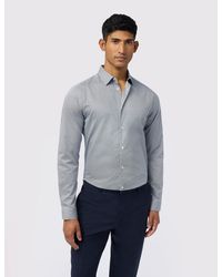 Ted Baker - Lin Micro Geometric Print Slim Cotton Shirt - Lyst