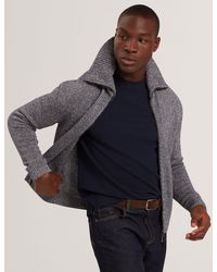 Ted Baker - Varink Twisted Yarn Knit Zip-Through Jumper - Lyst
