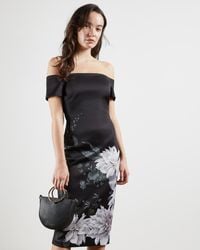 ted baker areena bardot dress red