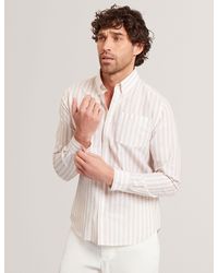 Ted Baker - Andrsen Striped Linen Blend Long Sleeve Shirt - Lyst