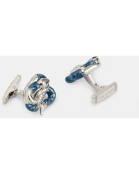 Ted Baker Boutons De Manchette En Serpents Enroulés - Bleu