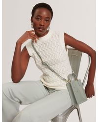 Ted Baker - Aynira Wool Rich Cable Knit Vest - Lyst