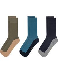 Ted Baker - 3 Pack Cushioned Cotton Blend Crew Socks - Lyst
