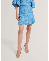 Ted Baker - Blumia Burnout Floral Frill Hem Mini Skirt - Lyst
