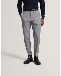 Ted Baker - Casmont Tapered Houndstooth Tailored Trousers - Lyst