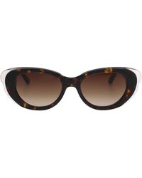 Ted Baker - Brontetcp Oval Butterfly Frame Sunglasses - Lyst