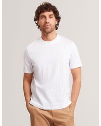 Ted Baker - Heminwy Jacquard Textured Grid Cotton T-Shirt - Lyst
