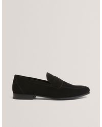 Ted Baker - Leivy Suede Slip-On Saddle Loafers - Lyst