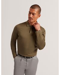 Ted Baker - Ignac Soft Touch Jersey Long Sleeve Polo - Lyst