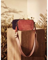 Ted Baker - Shayann Webbing Strap Suede Crossbody Camera Bag - Lyst