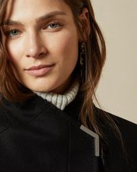 Ted Baker Long Belted Wrap Coat - Black