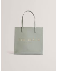 Ted Baker - Crinkon Large Crinkle Faux Leather Icon Tote Bag - Lyst