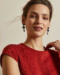 Ted Baker Midikleid Mit Wilderness-print - Orange