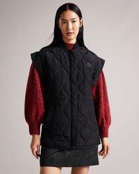 Ted Baker Synthetic Onion-quilt Bomber Coat in Green | Lyst Canada