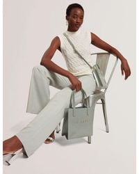 Ted Baker - Light Tailored Kick Flare Twill Trousers - Lyst