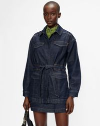 ted baker structured bow waist jacket