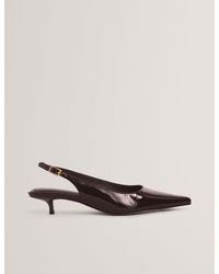 Ted Baker - Kitiy Patent Leather Slingback Kitten Heel Shoes - Lyst