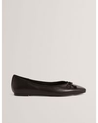 Ted Baker - Balleri Soft Leather Bow Ballet Flats - Lyst