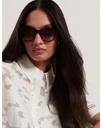 Ted Baker - Arielact Round Chunky Frame Sunglasses - Lyst