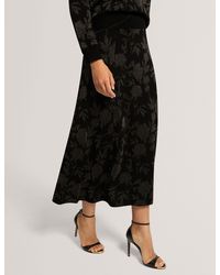 Ted Baker - Zolana Wool Jacquard Knit A Line Midi Skirt - Lyst