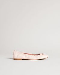 Ted Baker Leather Bow Ballet Pump Shoe - Pink