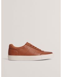 Ted Baker - Pebbled Leather Trainer - Lyst