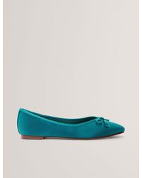 Ted Baker - Saliiy Satin Bow Detail Ballet Flats - Lyst