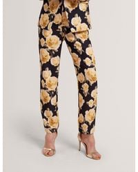 Ted Baker - Opinat Rose Print Tailored Trousers - Lyst