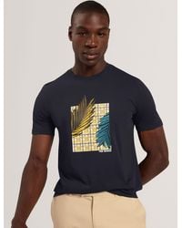 Ted Baker - Oskkar Graphic Print Cotton Crewneck T-Shirt - Lyst