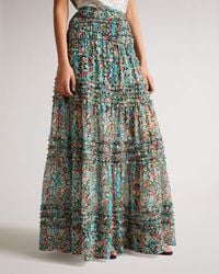 Ted Baker Tiered Maxi Skirt - Black