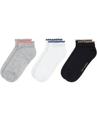 Ted Baker - 3 Pack Scalloped Low Cut Ankle Socks - Lyst