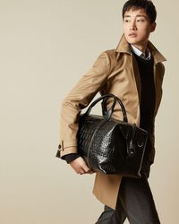 Ted Baker Croc Print Holdall - Black