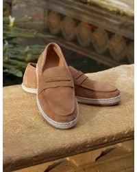 Ted Baker - Brunelo Suede Espadrille Penny Loafers - Lyst