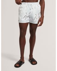 Ted Baker - Verdes Palm Print Mid-Length Swim Shorts - Lyst